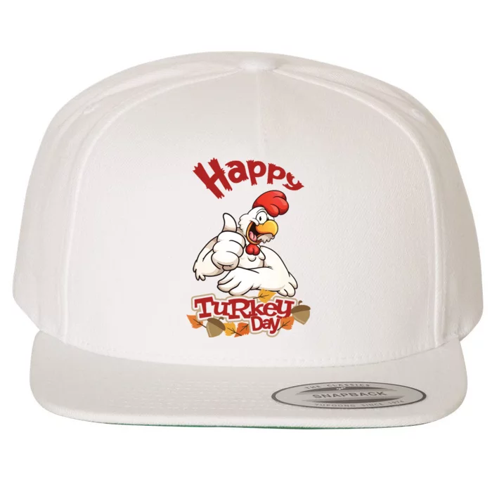 Happy Turkey Day Wool Snapback Cap