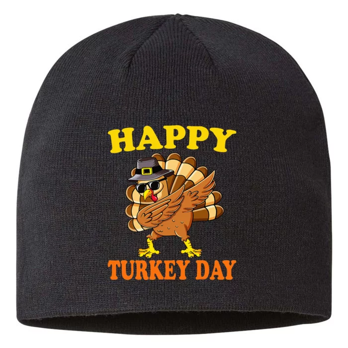 Happy Turkey Day Cute Little Pilgrim Gift Thanksgiving 8 1/2in Sustainable Knit Beanie