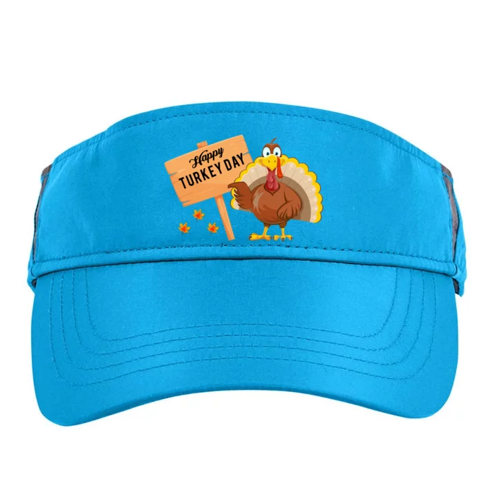 Happy Turkey Day Funny Thanksgiving Family Graphic Adult Drive Performance Visor