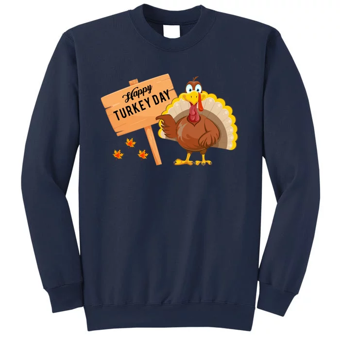 Happy Turkey Day Funny Thanksgiving Family Graphic Sweatshirt