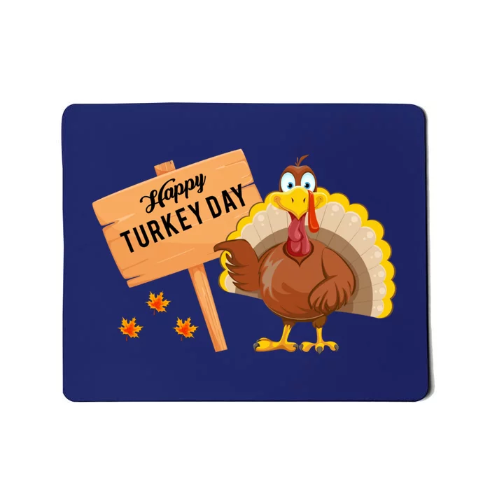 Happy Turkey Day Funny Thanksgiving Family Graphic Mousepad