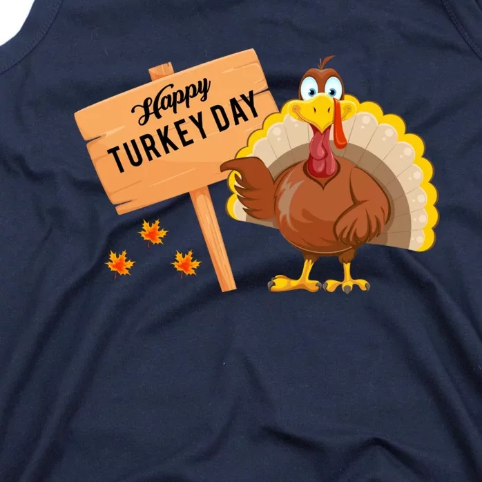 Happy Turkey Day Funny Thanksgiving Family Graphic Tank Top