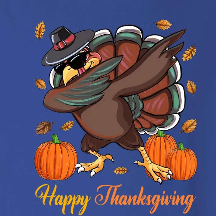 Happy Thanksgiving Day Dabbing Turkey Sunglasses Pumpkin Gift Toddler Long Sleeve Shirt