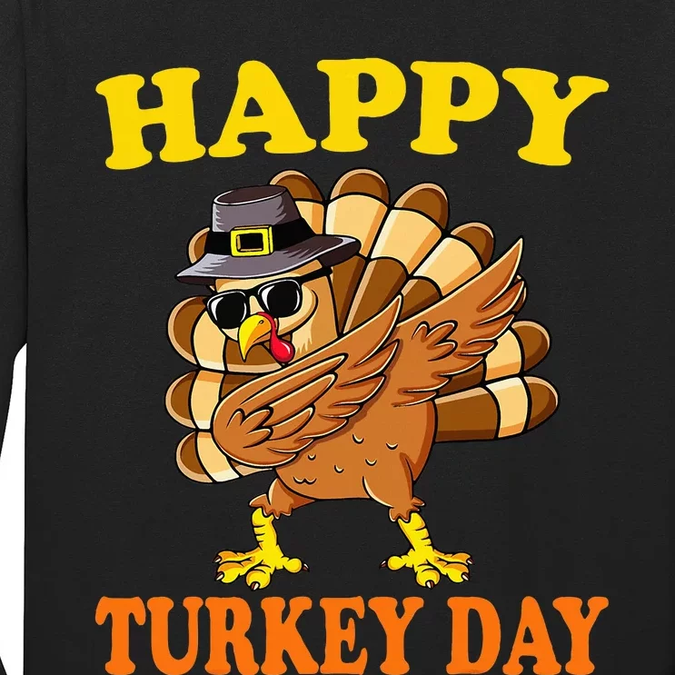 Happy Turkey Day  Cute Little Pilgrim Gift Thanksgiving Long Sleeve Shirt