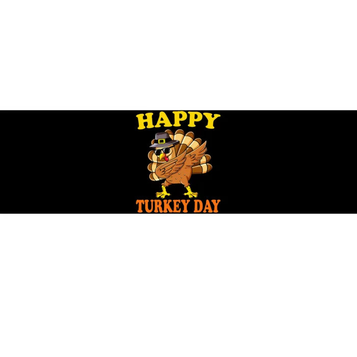 Happy Turkey Day  Cute Little Pilgrim Gift Thanksgiving Bumper Sticker