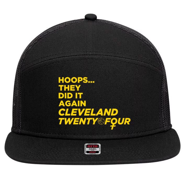 Hoops They Did It Again Cleveland Twenty Four 7 Panel Mesh Trucker Snapback Hat