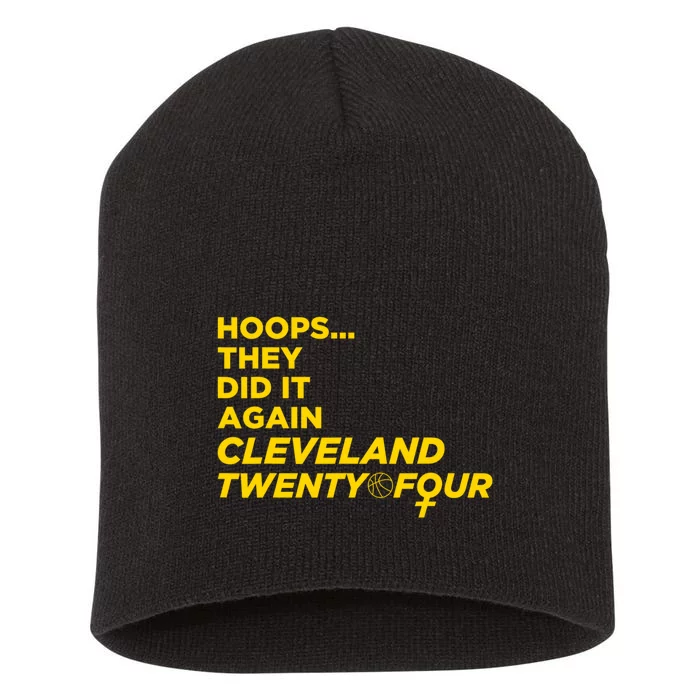 Hoops They Did It Again Cleveland Twenty Four Short Acrylic Beanie