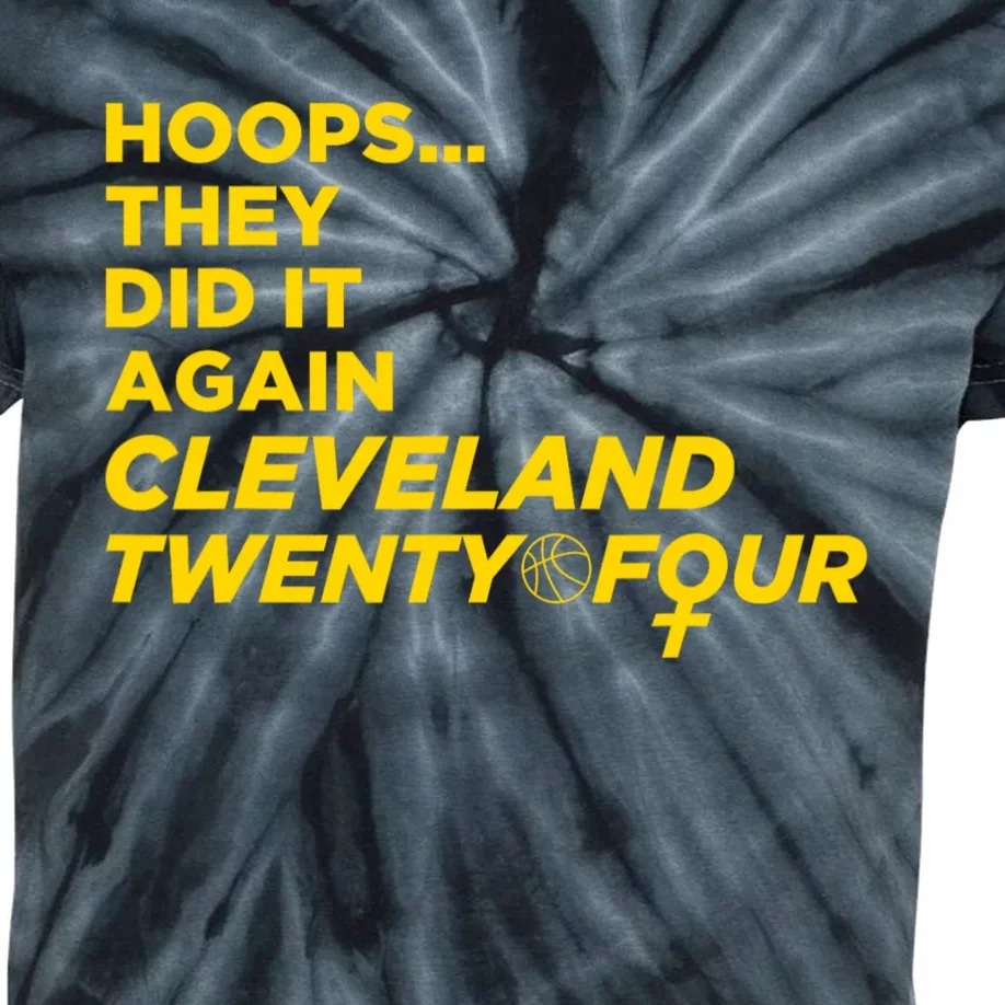 Hoops They Did It Again Cleveland Twenty Four Kids Tie-Dye T-Shirt