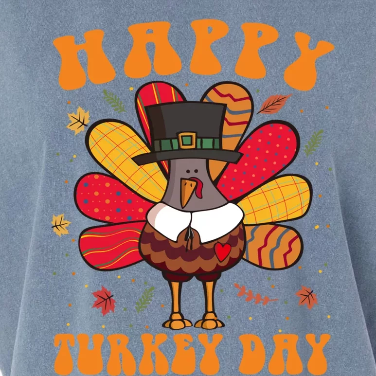 Happy Turkey Day Cute Little Pilgrim Thanksgiving Costume Gift Garment-Dyed Women's Muscle Tee