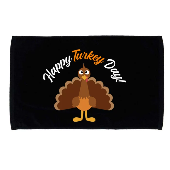 Happy Turkey Day Thanksgiving Gift Microfiber Hand Towel