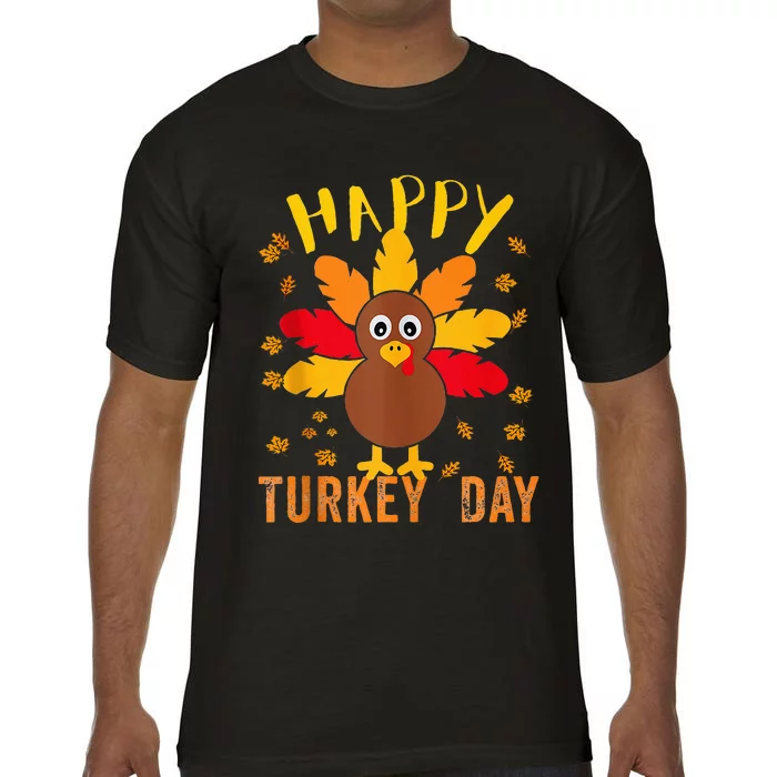 Happy Turkey Day Thanksgiving Cute Costume Celebration Comfort Colors T-Shirt