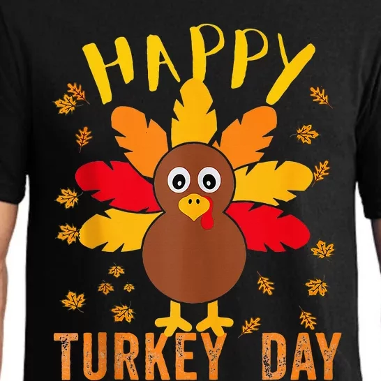 Happy Turkey Day Thanksgiving Cute Costume Celebration Pajama Set