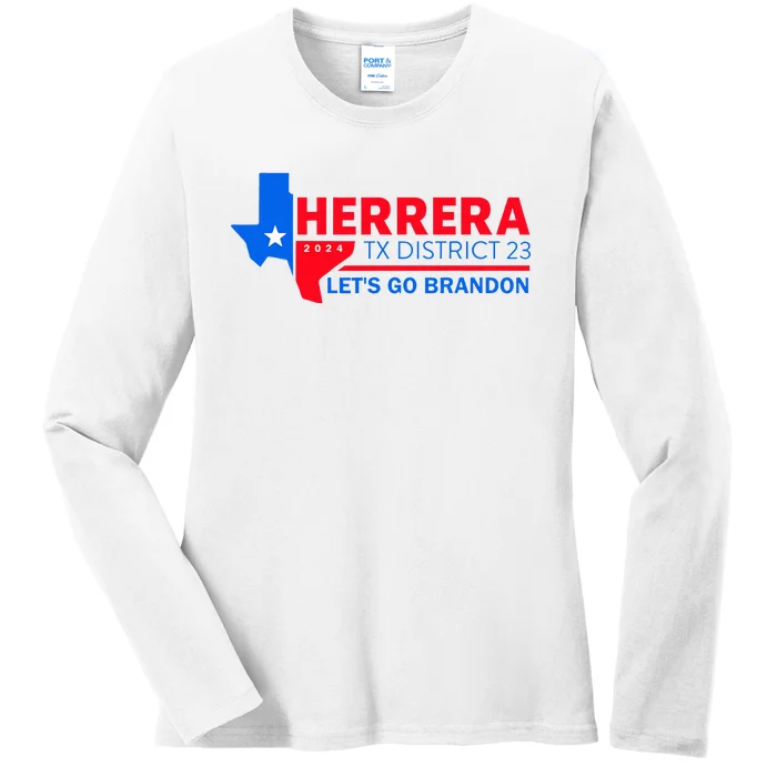 Herrera Tx District 23 LetS Go Brandon 2024 Quote Ladies Long Sleeve Shirt