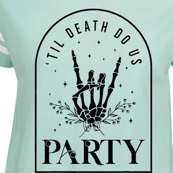 Halloween Til Death Do Us Party Gothic Bachelorette Matching Enza Ladies Jersey Football T-Shirt