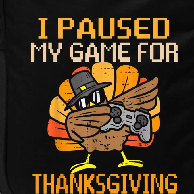 Happy Thanksgiving Dabbing Gamer Turkey Gift Impact Tech Backpack