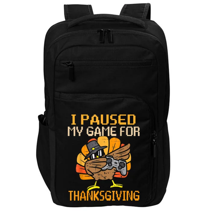 Happy Thanksgiving Dabbing Gamer Turkey Gift Impact Tech Backpack