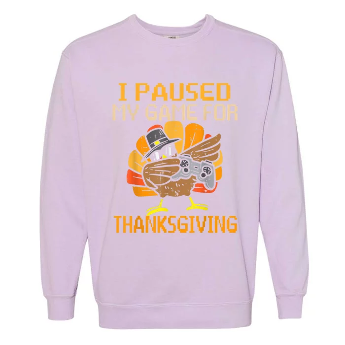 Happy Thanksgiving Dabbing Gamer Turkey Gift Garment-Dyed Sweatshirt