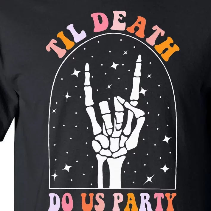 Halloween Til Death Do Us Party Retro Bachelorette Matching Tall T-Shirt