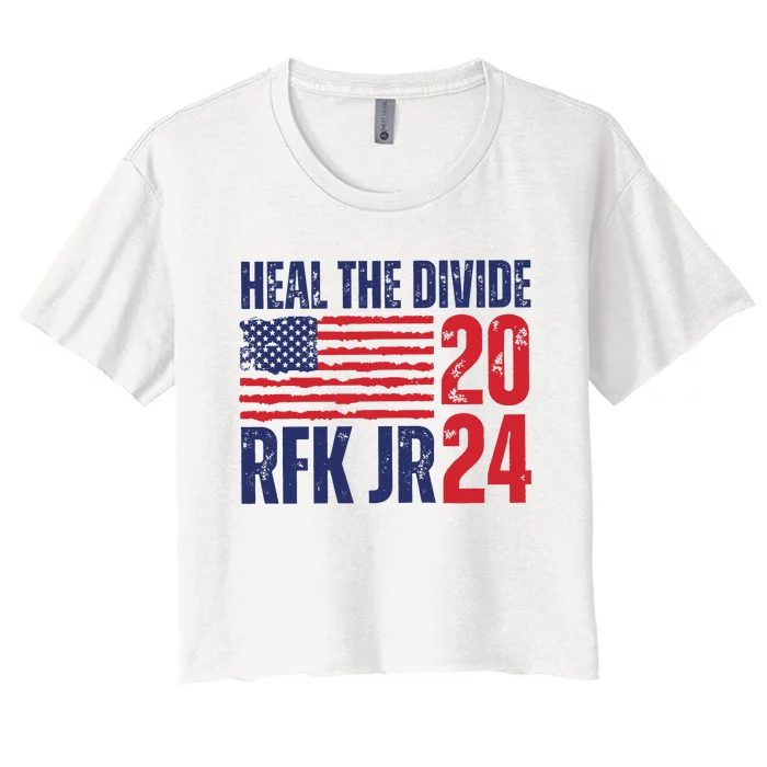 Heal The Divided Jfk Jr 2024 Women's Crop Top Tee