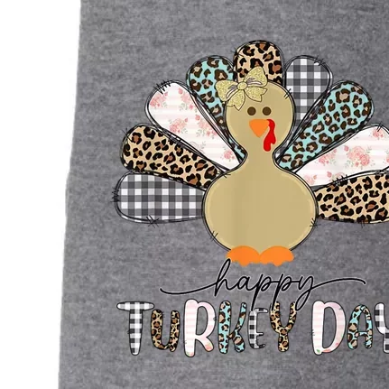 Happy Turkey Day Cute Turkey Thanksgiving Shirts Doggie 3-End Fleece Hoodie