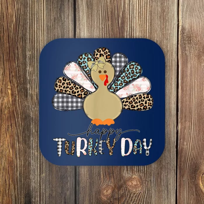 Happy Turkey Day Cute Turkey Thanksgiving Shirts Coaster