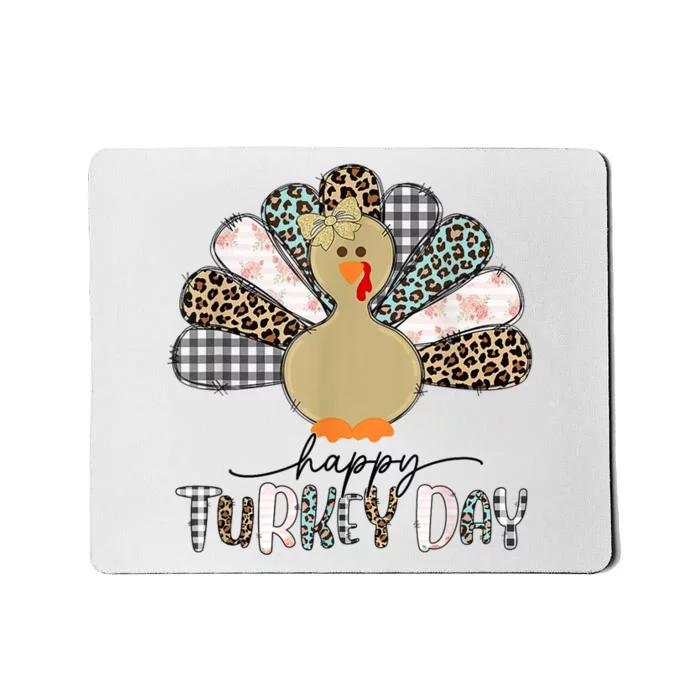 Happy Turkey Day Cute Turkey Thanksgiving Shirts Mousepad