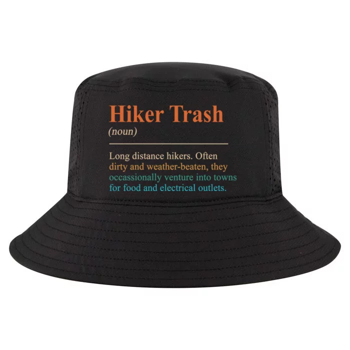 Hiker Trash Definition Funny Hiking Lover Hiking Trail Cool Comfort Performance Bucket Hat