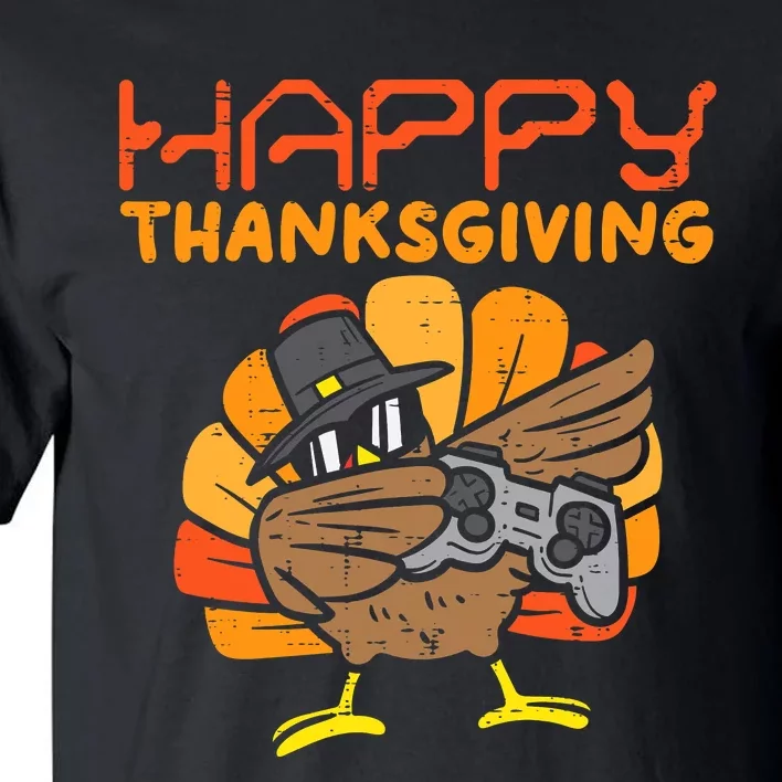 Happy Thanksgiving Dabbing Dance Gamer Turkey Tall T-Shirt