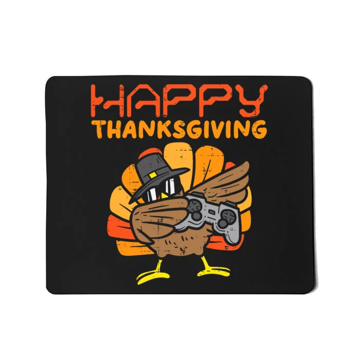 Happy Thanksgiving Dabbing Dance Gamer Turkey Mousepad