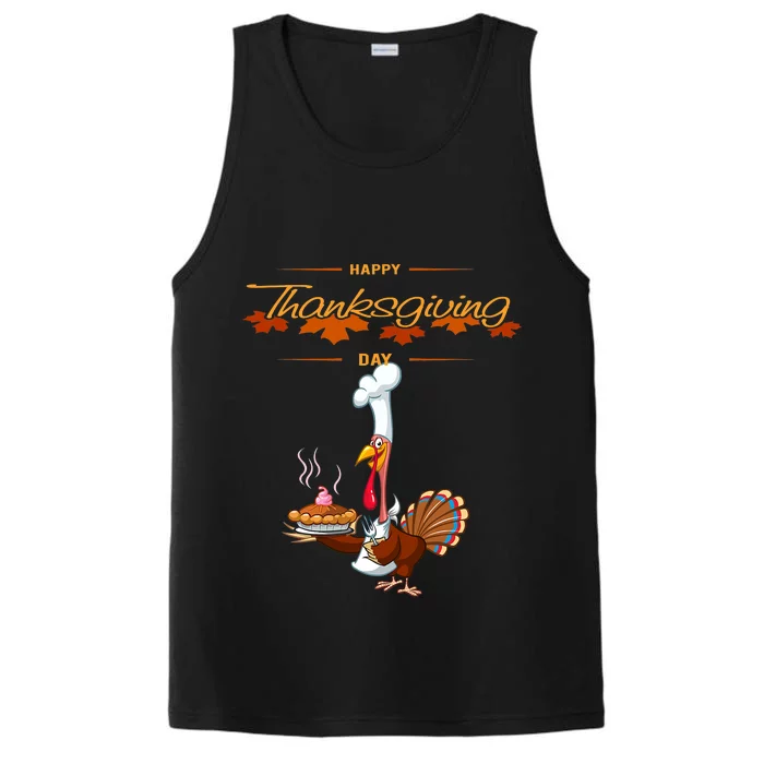 Happy Turkey Day Funny Thanksgiving Performance Tank