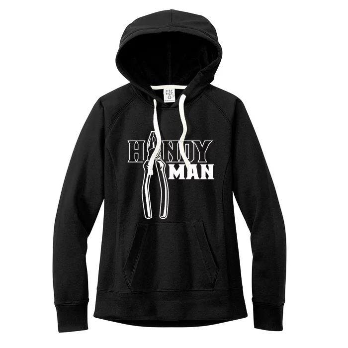 Handyman Title Diy Fix Handyman Women's Fleece Hoodie