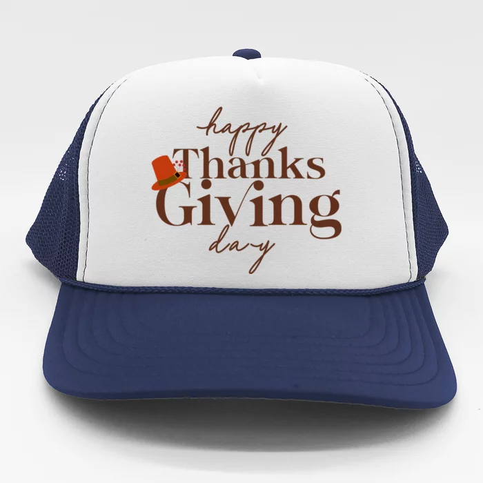 Happy Thanksgiving Day Trucker Hat