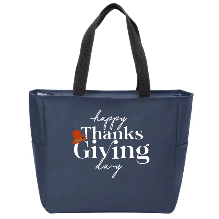 Happy Thanksgiving Day Zip Tote Bag