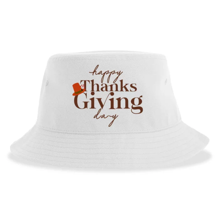 Happy Thanksgiving Day Sustainable Bucket Hat