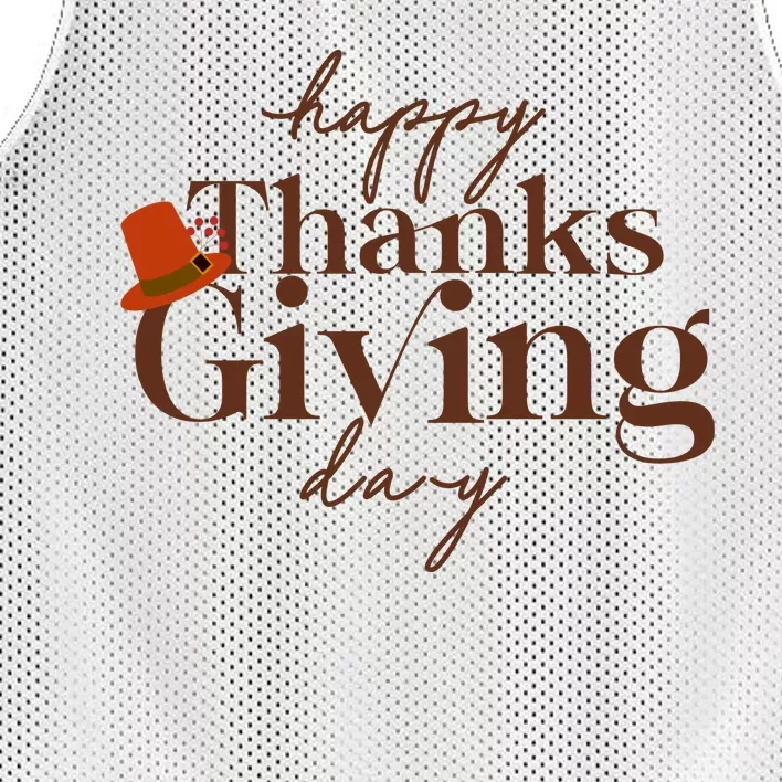 Happy Thanksgiving Day Mesh Reversible Basketball Jersey Tank