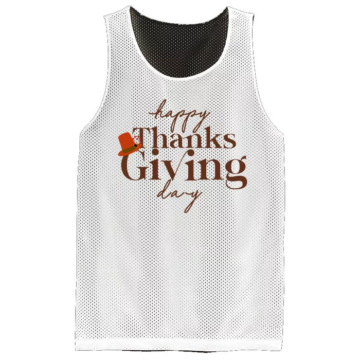 Happy Thanksgiving Day Mesh Reversible Basketball Jersey Tank