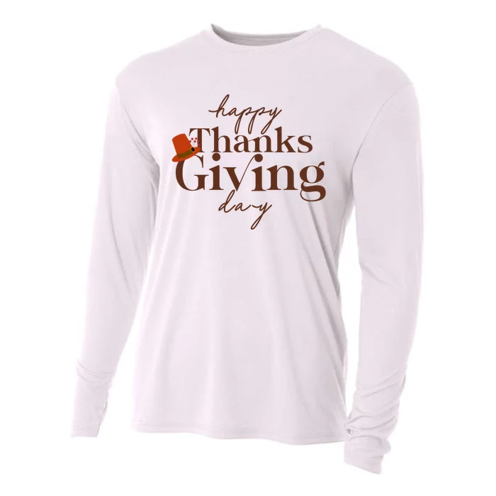 Happy Thanksgiving Day Cooling Performance Long Sleeve Crew