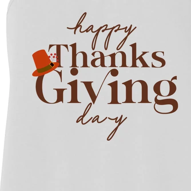 Happy Thanksgiving Day Women's Racerback Tank