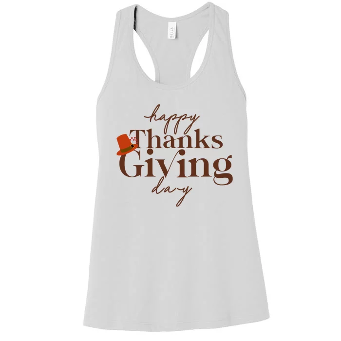 Happy Thanksgiving Day Women's Racerback Tank