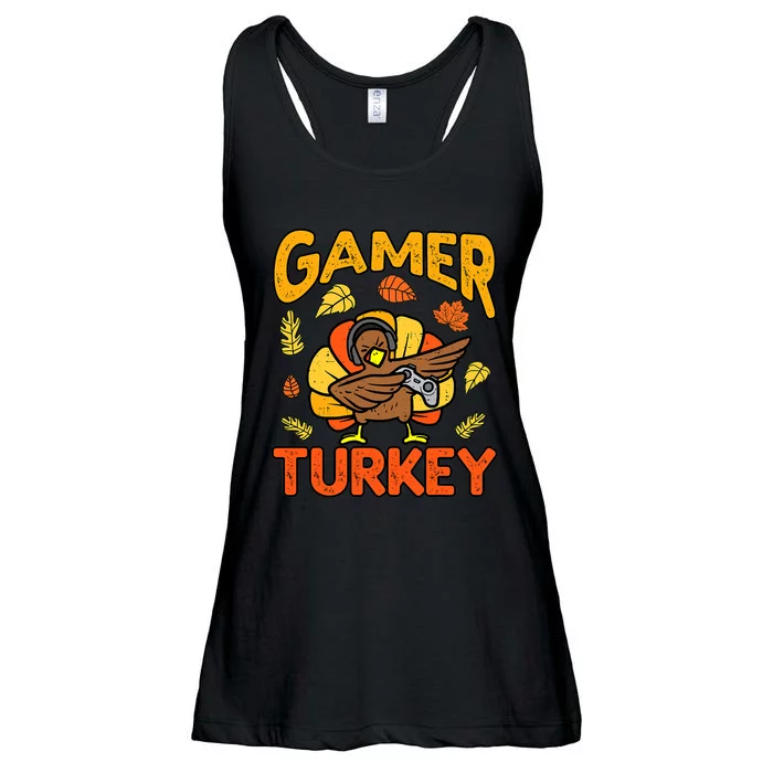 Happy Thanksgiving Dabbing Gamer Turkey Boys Ladies Essential Flowy Tank