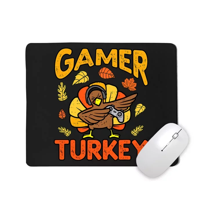 Happy Thanksgiving Dabbing Gamer Turkey Boys Mousepad