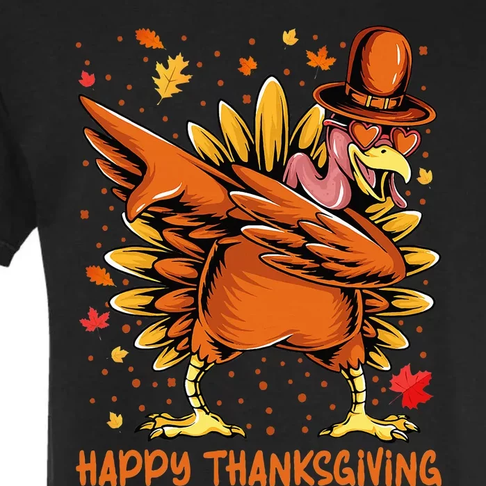 Happy Thanksgiving Dabbing Turkey Day Pilgrim Garment-Dyed Heavyweight T-Shirt