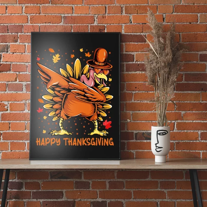 Happy Thanksgiving Dabbing Turkey Day Pilgrim Poster