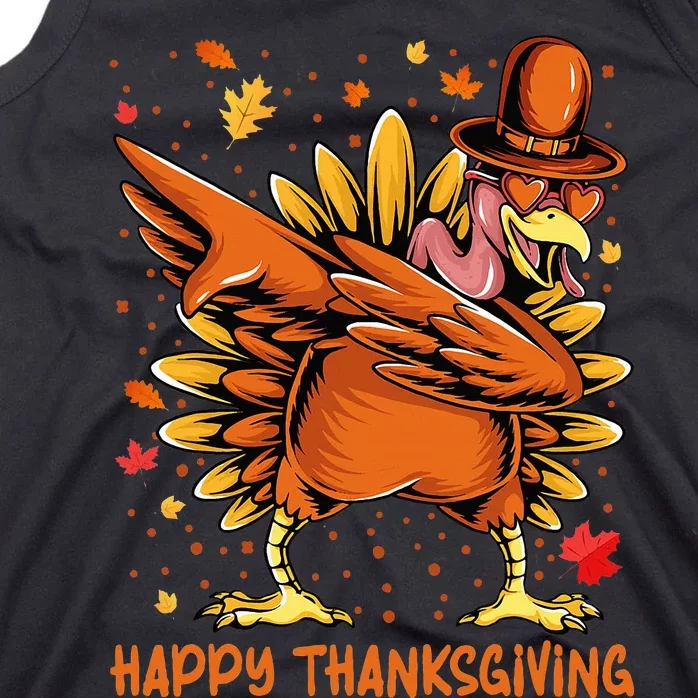 Happy Thanksgiving Dabbing Turkey Day Pilgrim Tank Top