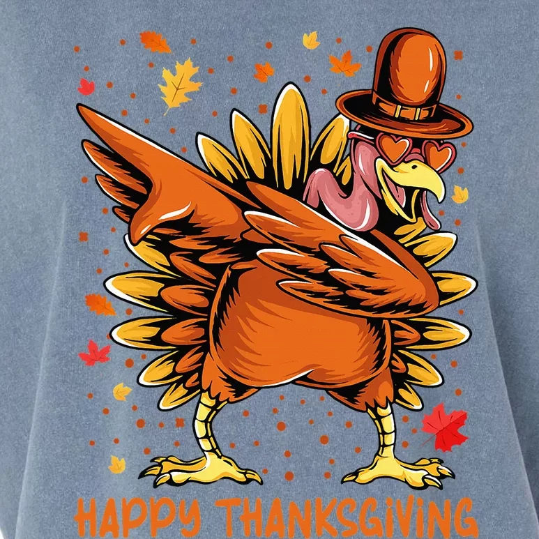 Happy Thanksgiving Dabbing Turkey Day Pilgrim Garment-Dyed Women's Muscle Tee