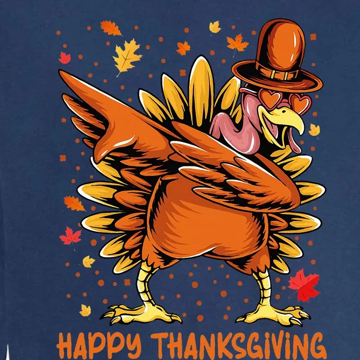 Happy Thanksgiving Dabbing Turkey Day Pilgrim Garment-Dyed Sweatshirt