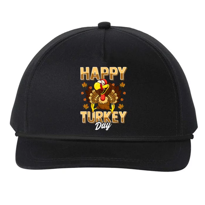 Happy Turkey Day Shirt Thanksgiving Day Holiday Gift Snapback Five-Panel Rope Hat