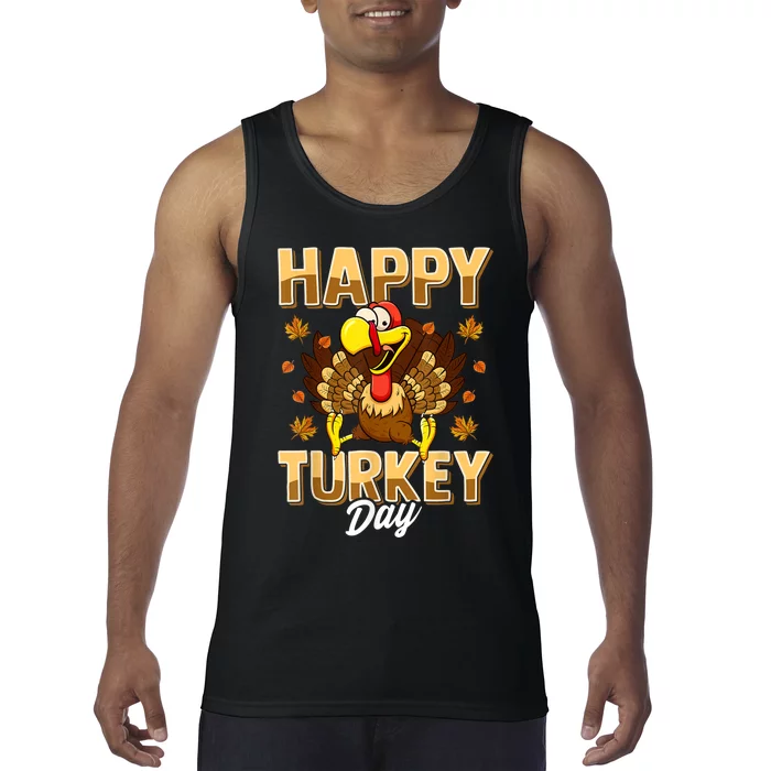 Happy Turkey Day Shirt Thanksgiving Day Holiday Gift Tank Top