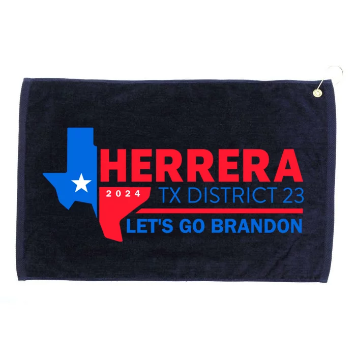 Herrera Tx District 23 LetS Go Brandon 2024 Quote Funny Gift Grommeted Golf Towel