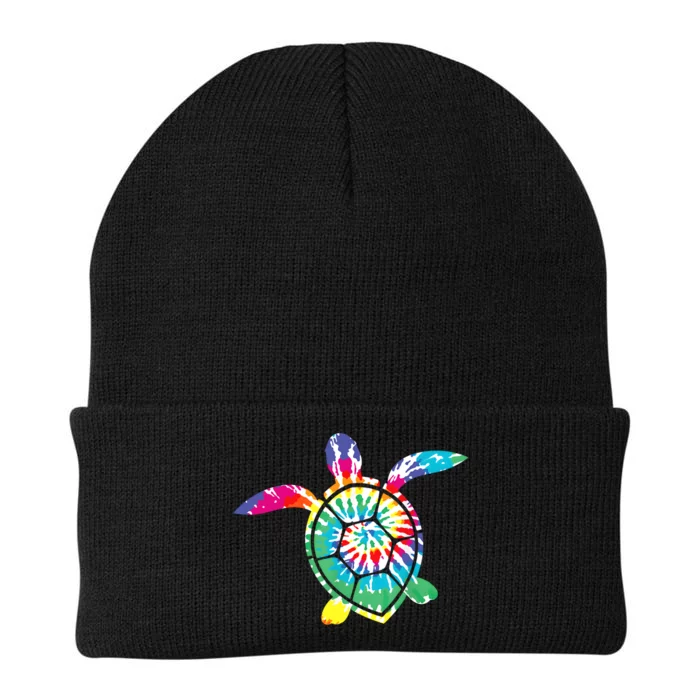 Hawaiian Tie Dye Sea Turtle Cute Sea Turtle Lover Men Women Knit Cap Winter Beanie